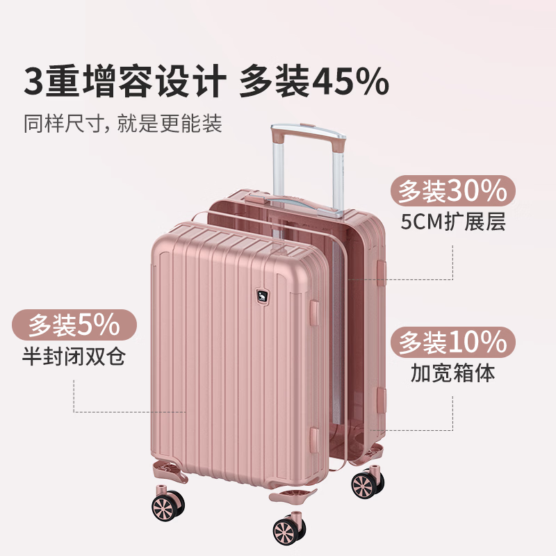 Hermes luggage suitcase 20-inch boarding case for women large-capacity trolley case for men business trip password case leather suitcase rose gold