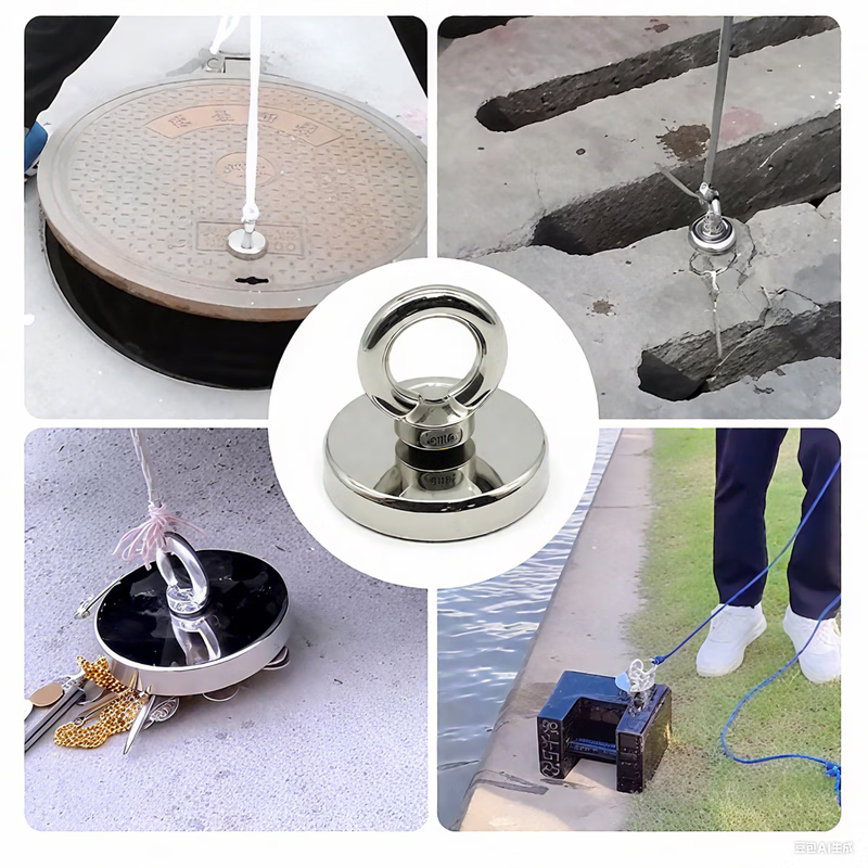 ANENG metal detection instrument, high-precision visual gold, silver, copper, strong magnetic underwater salvage artifact, special powerful magnet with rope, secondary suction, can absorb 40 kilograms of treasure, free 10 meters of rope