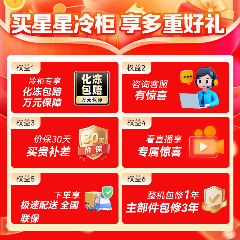 Hueri Sea Freezer 298L Freezer Household Dual Temperature Refrigeration Freezer Level 1 Energy Efficiency Variable Frequency Air Cooling Frost-free Large Capacity 26 Brand New Frost Reduction | 138 Upgraded Frost Reduction, Purifying Flavor and Freshness/Single Temperature 58L