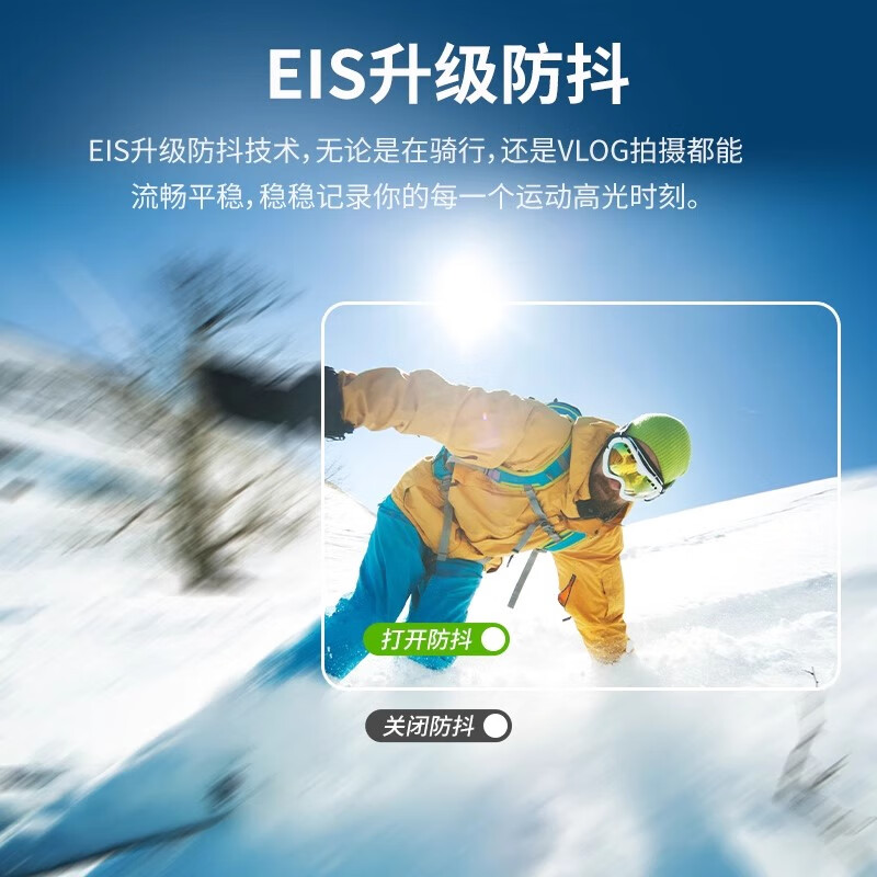 Comanzhe Y6 sports camera HD touch screen, highest 5K flagship image quality, must-have for motorcycle riding vlog travel photography, Jueying Black, 5K high-definition video, vlog travel photography, 64G memory card, official standard configuration