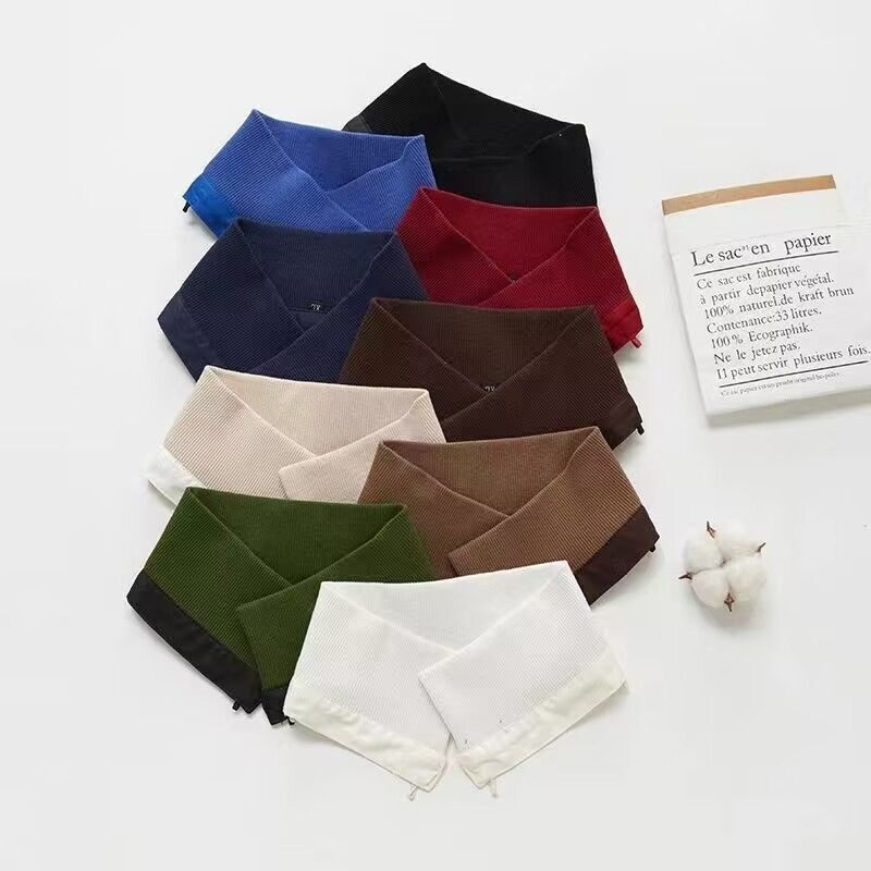 Gayale detachable down jacket collar, anti-dirty artifact, fake collar for women, versatile fake collar, knitted threaded autumn and winter protective cover. Please note the color when placing an order. If no note is made, the default is random black.