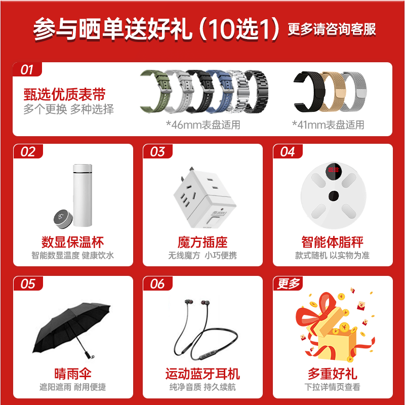 Huawei Watch5 Consult and get large coupons Smart sports and health watch X-TAP smart window Hongmeng AI gesture control eSIM independent communication navigation smart car control 46mm Sky Black (black fluorine rubber strap)