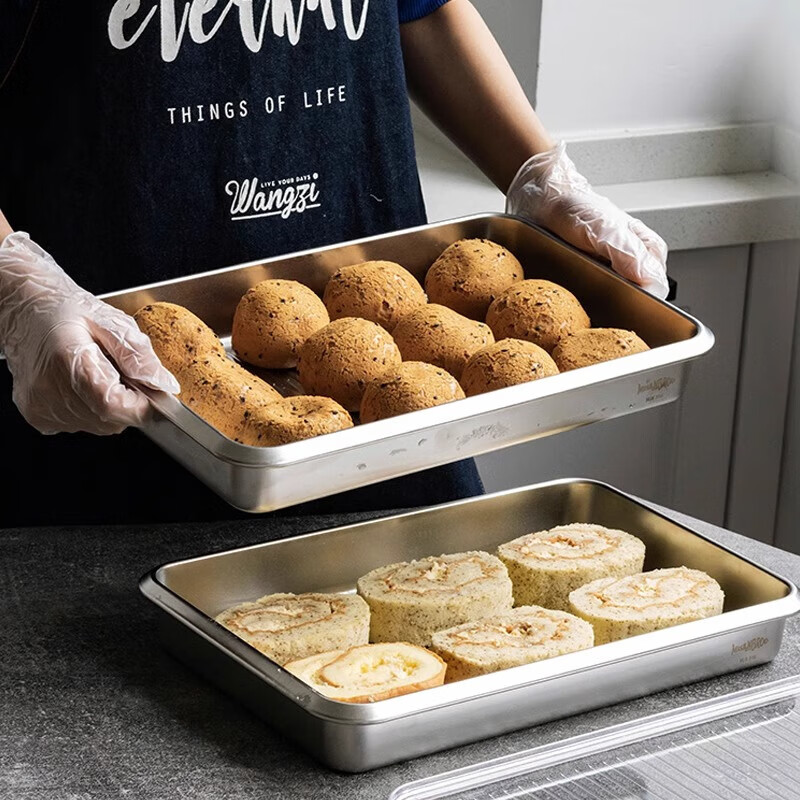 Home KATEI STORY Dumpling Box Food Grade Special Dumpling Freezing Box Stainless Steel Fresh Box Large Frozen Dumpling Box Food Grade Ice Antibacterial 316 Steel - Can be steamed or baked 3L*3 pieces 1 layer