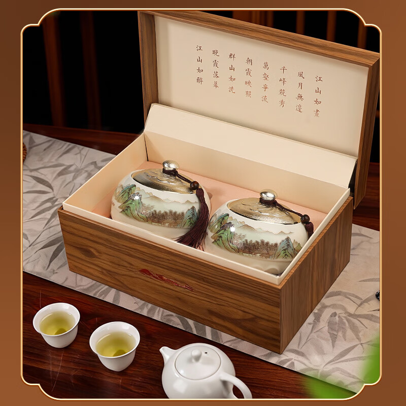 The first Jiangnan Green Tea Longjing Mingqian Special Grade 200g New Tea Shanchuan Chunyi Tea Gift Box Hangzhou Longjing High-end Gifts