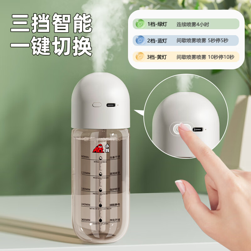 Puppy USB Humidifier Home Bedroom Desktop Large Fog Humidifier Office Light Sound Maternal and Infant Air Purifying Humidifier Car USB Charging Portable Humidifier