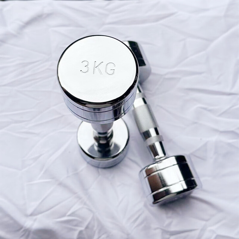 Steel dumbbells for men, home gym dumbbells, women's dumbbells, children's electroplated small dumbbells, fitness equipment, iron 5KG*2