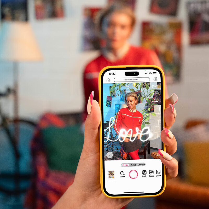 Fuji (FUJIFILM) one-time imaging instant printer mini link3 generation 3-inch photo paper mobile phone photo portable printing link3 clay white (stand-alone version) official standard