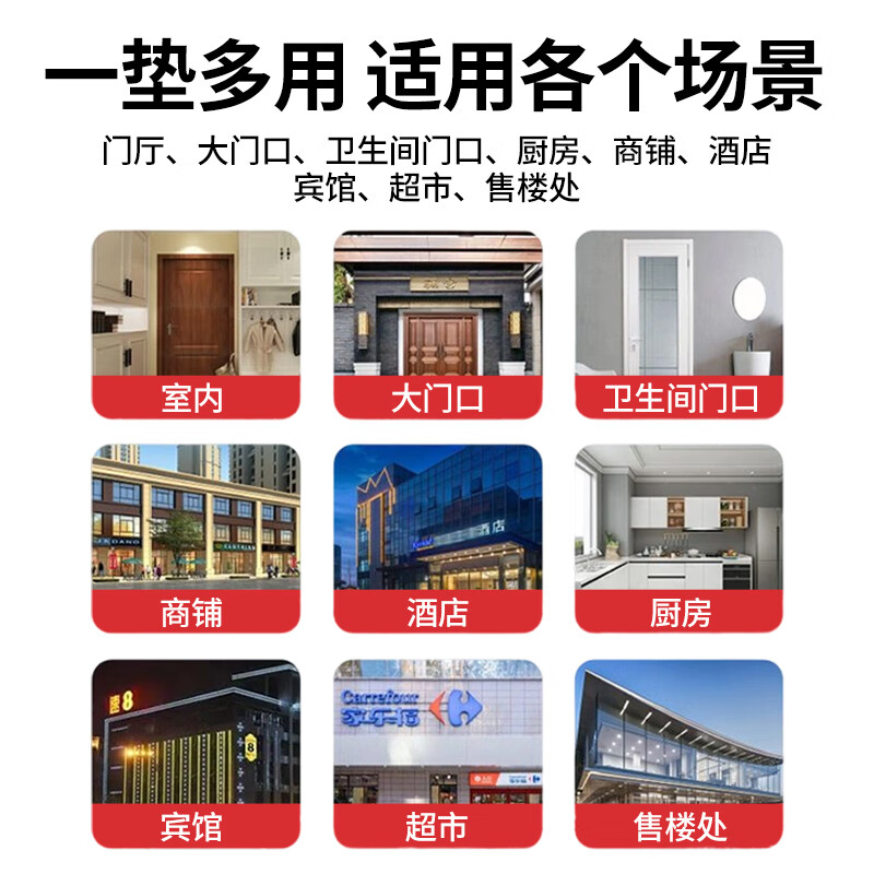 Andatong Silk Circle Floor Mat PVC Carpet Outdoor Floor Floor Mat Thickened Waterproof Sunproof Anti-slip Cuttable Hotel Commercial Household Foot Mat Red 60*90cm Thick 12mm