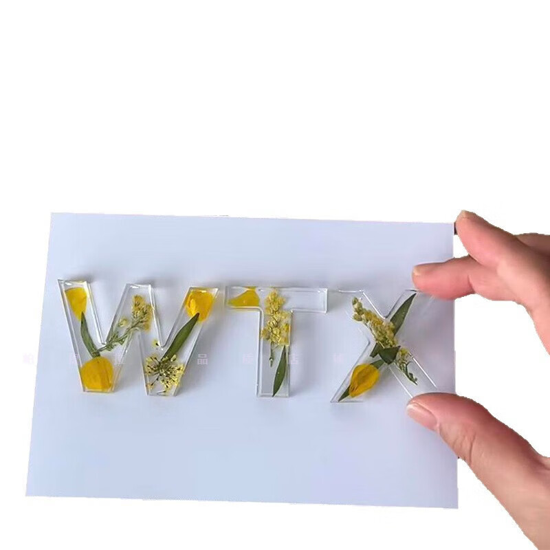 USERJOYdiy handmade glue dried flower letter photo frame ornaments office bedside decoration Chinese Valentine's Day birthday gift 6-inch walnut photo frame + full set of materials + purple flowers plus gift bag