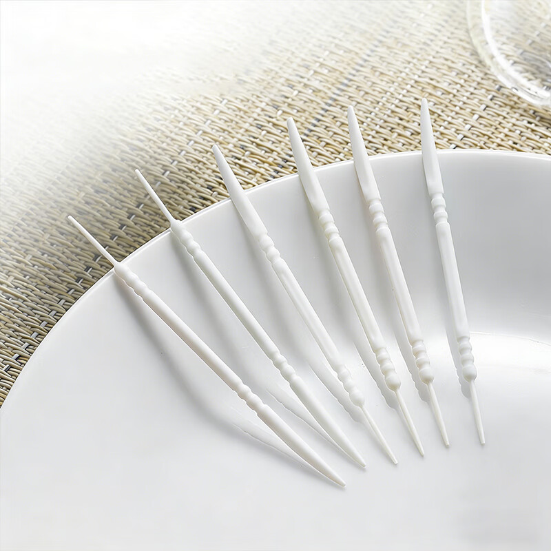 Jiamo disposable toothpick brush 300 pieces of dental floss plastic double-headed fish bone toothpick soft bristled tooth brush interdental brush