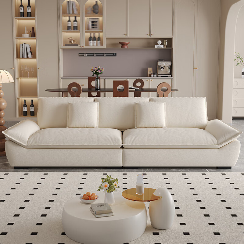 Jane Xin Sailing Fabric Sofa Living Room 2025 New Cream Style Removable and Washable Sofa Baby Velvet Sofa FC