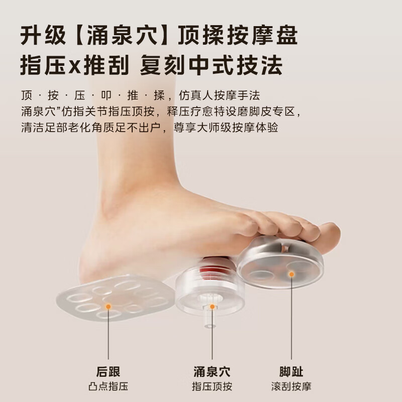 Midea foot bath sterilization foot bath fully automatic massage warm foot bath double-effect sterilization foot warm water curtain spray New Year gift birthday gift for boyfriend and girlfriend ZL312 Pro gray