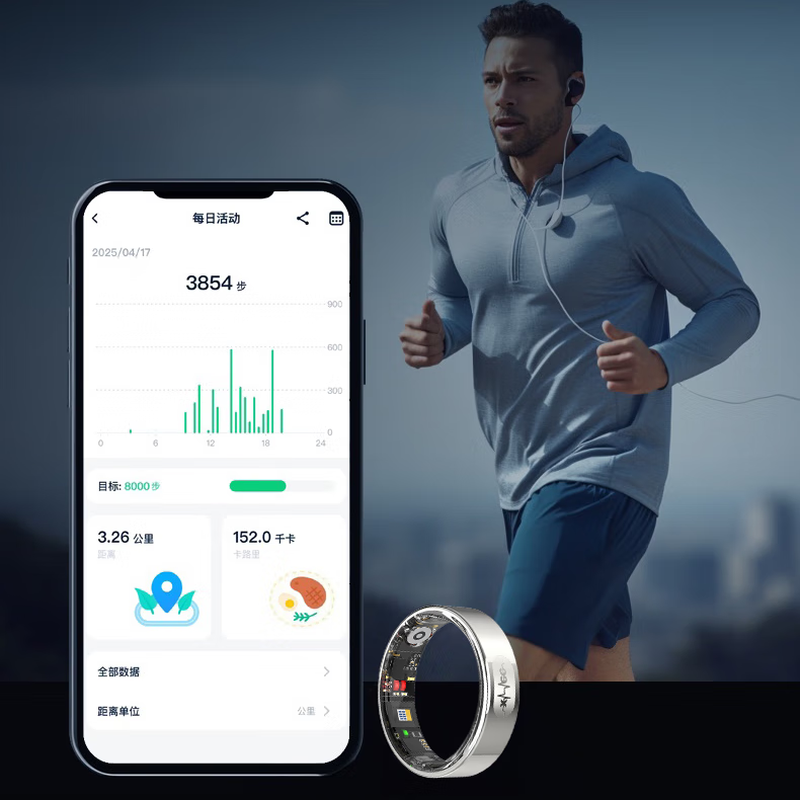 Case dynamic uric acid and blood lipid smart ring, high blood sugar and blood pressure, no need to wear health ring, all-day trend, sleep heart rate ring, daily exercise step record, dynamic ai ring, top version L01-silver, uric acid, blood lipid, four blood sugar and blood pressure trends, No. 11 (diameter 20.6mm, finger circumference 66mm)
