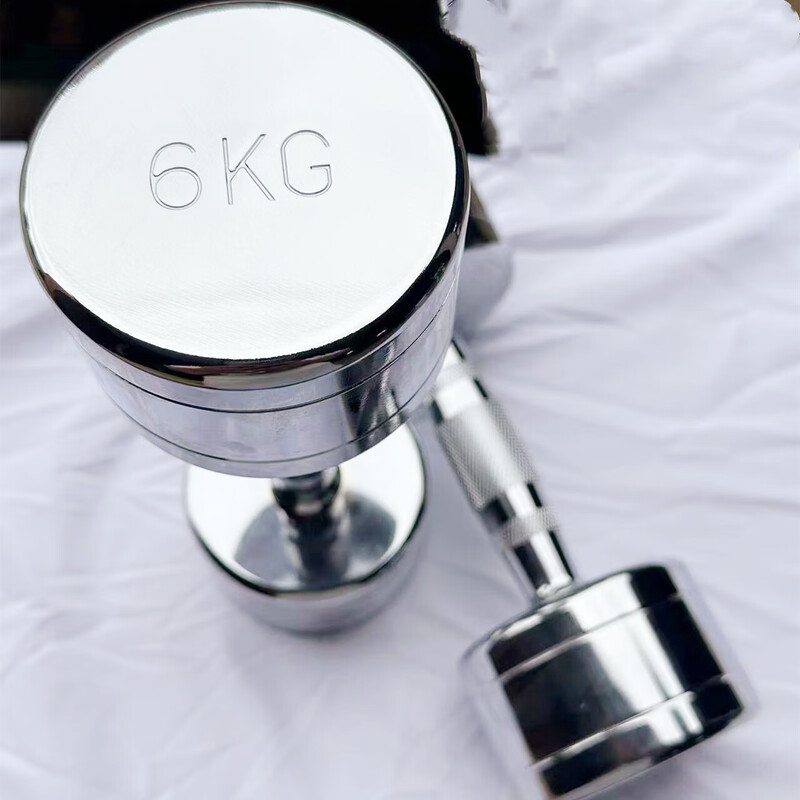 Steel dumbbells for men, home gym dumbbells, women's dumbbells, children's electroplated small dumbbells, fitness equipment, iron 5KG*2