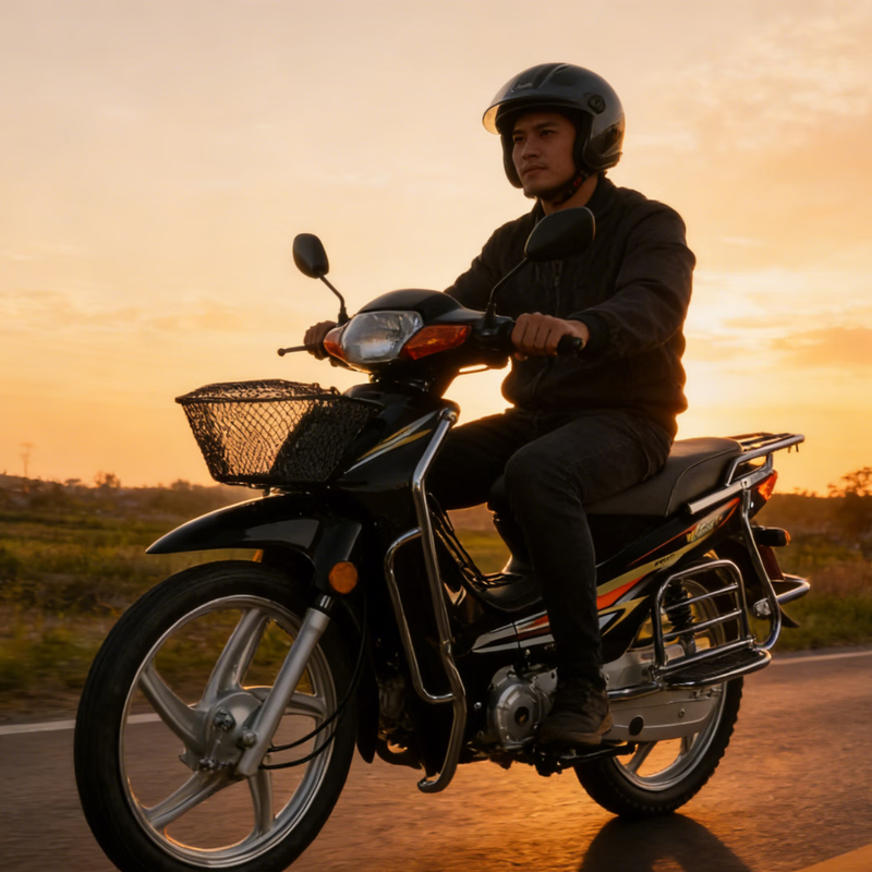 Wuyang curved beam motorcycle fuel 110 fuel-saving takeaway goods climbing, long endurance, National IV EFI can be licensed