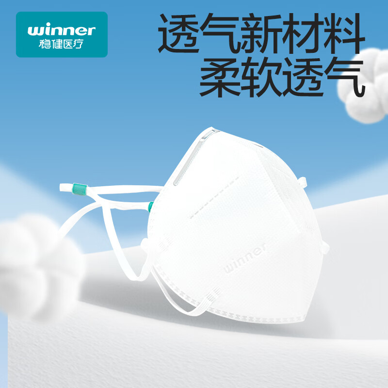 Robust medical protective mask N95 L size 15 pieces sterilization grade individually packaged five-layer protection anti-allergy anti-dust haze