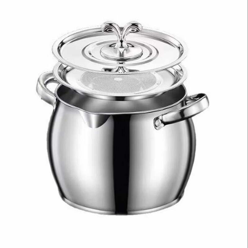 Jidaocook stainless steel 304 lard tank with lid and filter oil pot oil tank household kitchen oil basin leak-proof large capacity oil tank stainless steel oil storage pot 1500ml comes with filter + oil spoon