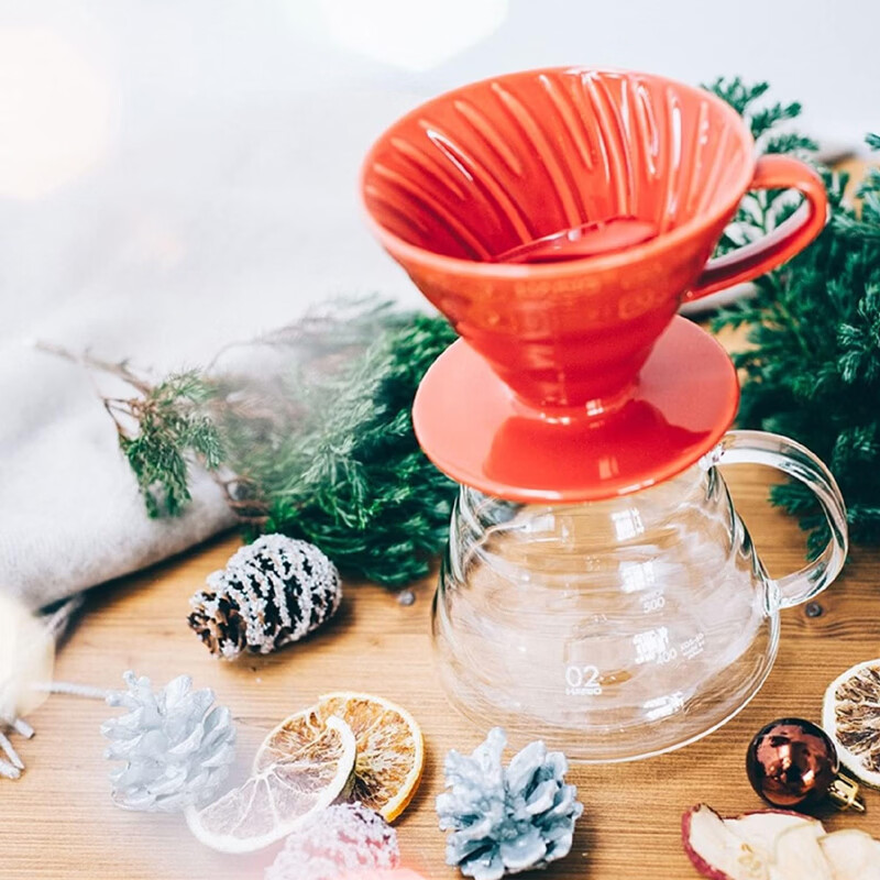 HARIOV60 Filter Bowl 01 Ceramic Red VDCR-01-R