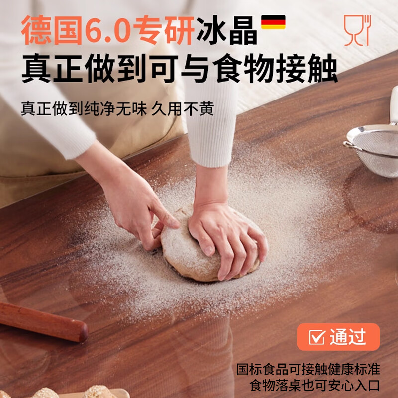 Zichen Food Grade Transparent Table Mat Waterproof and Oil-proof Table Cloth Anti-scalding Insulation Soft Glass PVC Coffee Table Desktop Protective Mat Transparent 1.6 Food Grade Antibacterial - Thickness 0.8mm Free Custom Size Contact Customer Service Before Buying