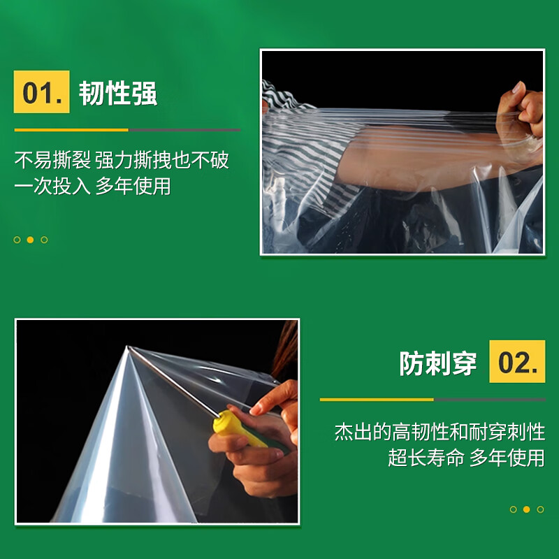 Mandelai plastic film transparent greenhouse plastic cloth waterproof film window windproof warm film seal window windshield artifact thickened dustproof cover cloth protective film mulch film 2*3 meters