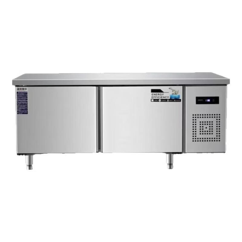 Meiling Cloud series refrigerated workbench commercial freezer kitchen horizontal freezer refrigerator dual-temperature large-capacity refrigerated fresh cabinet milk tea restaurant flat cooling workbench stainless steel operating table freezer upgraded model fully frozen (upgraded thickened model)丨save 80% electricity 180*80*80cm