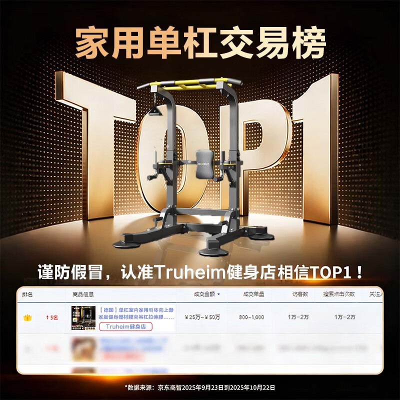 TRUHEIM Germany horizontal bar indoor home pull-up device home fitness equipment lumbar process hanging bar stretching lumbar spine luxury model + triangle ring