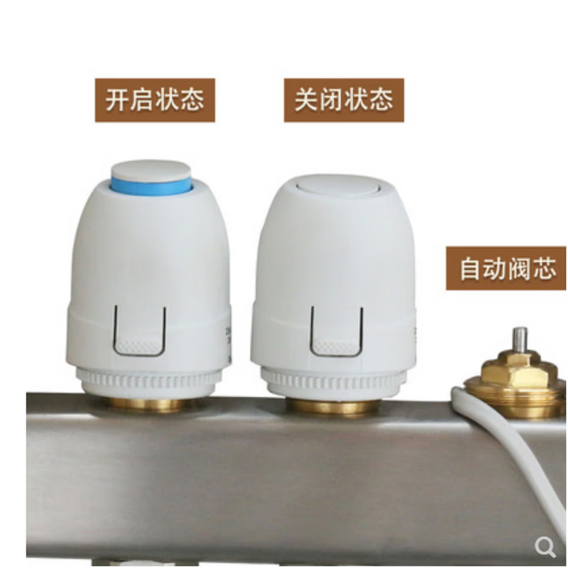 Floor heating water distributor Mohavar electric heating actuator water collector control switch normally closed actuator Mohavar same model_normally closed