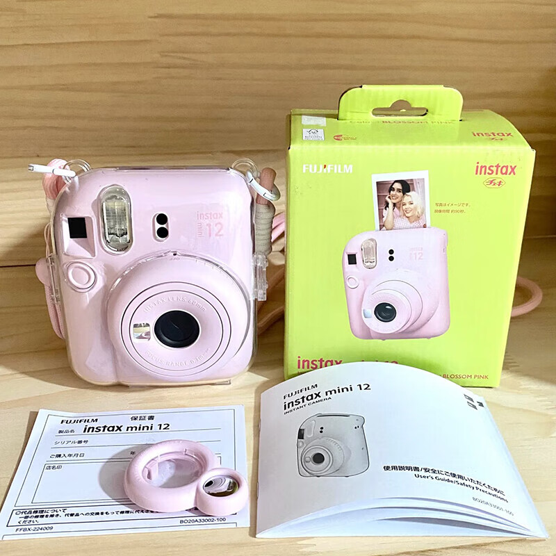 Fuji (FUJIFILM) Hong Kong direct mail Japanese original mini12 portable polaroid photography gift for women, pink