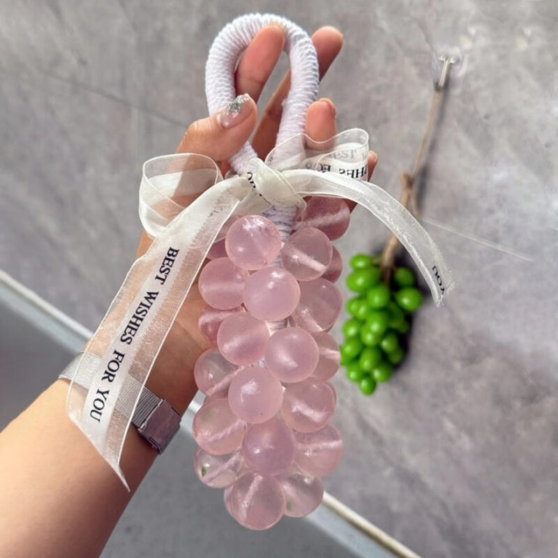 Chuangmeidai Crystal Light Pink Grape Soap Purely Handmade Household Long-lasting Fragrance Aromatherapy Essential Oil Soap Girls Souvenir Gift
