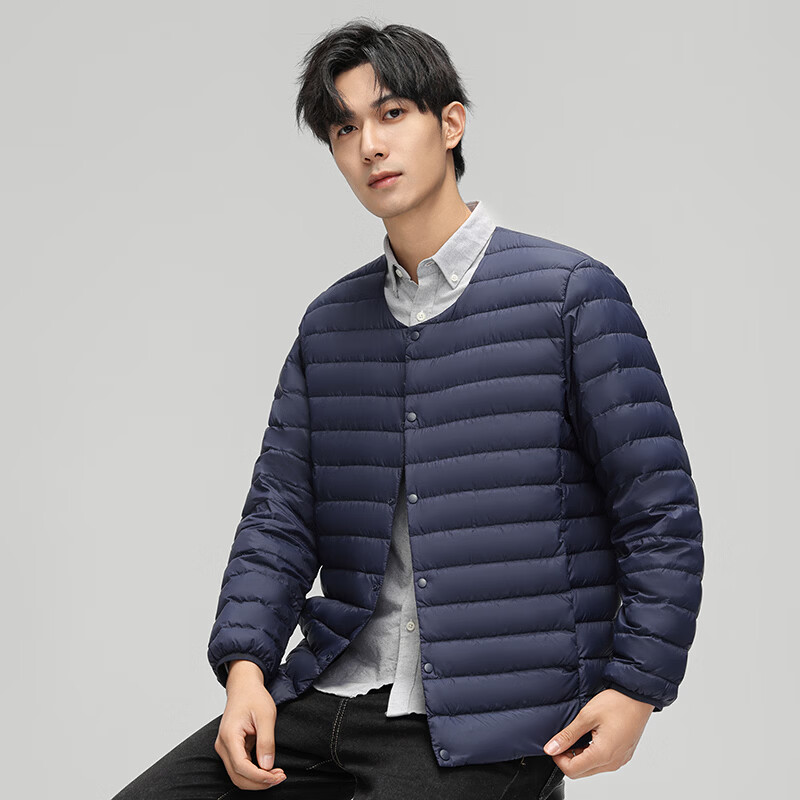 Huanghuai autumn and winter new men's down liner, high quality, fashionable, versatile, windproof and cold-proof, reversible inner jacket for men