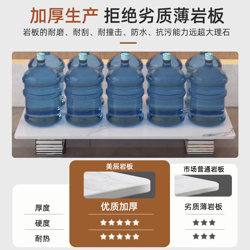 Yusenyi slate countertop customized rectangular ceramic tile dining table coffee table desktop kitchen marble countertop sideboard custom made glossy fish belly white length 80CMx width 40CMx thickness 1.1CM