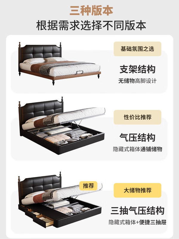 Yusen Yixiu Ancient Bed Master Bedroom Large Bed Bed Small Apartment Side-Size Double Bed Comfort Edition 15 Extra Wide Row Frame Single Bed 18002000