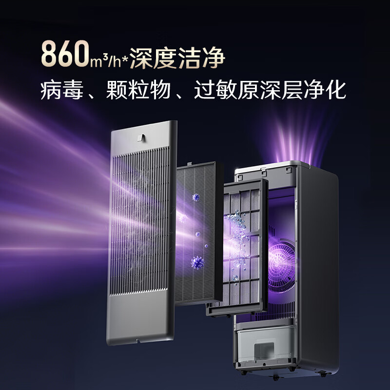 352 New Products Fog-free Humidifier Air Purifier Extended Range Humidification and Purification All-in-one Machine for Home Living Room and Bedroom Formaldehyde Allergen Removal Maternal and Infant Certification H500