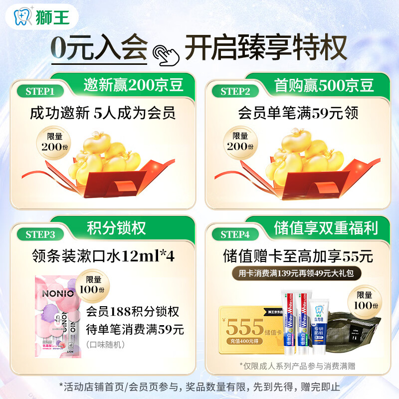 Lion Fine Teeth Cleaner 61 holes wide and thin pearl white toothbrush 2 pack soft bristles deep cleaning wisdom teeth wide head