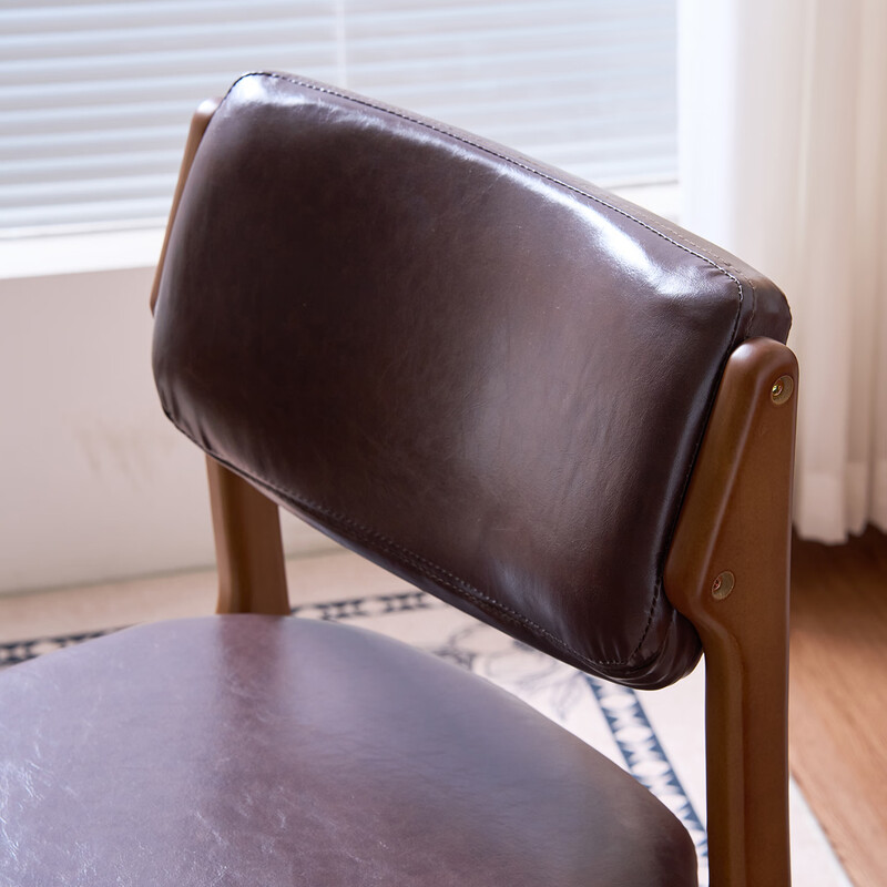 Huazhou solid wood dining chair, desk chair, office chair, home comfortable back chair, study room, antique style simple study chair, antique color