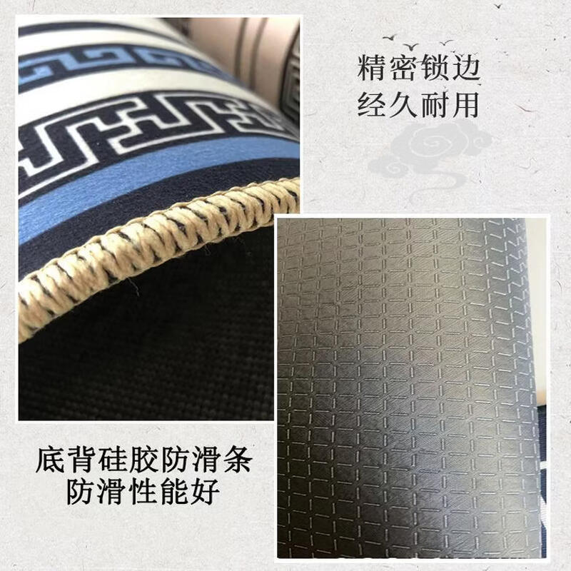 Fantasy New Chinese Style Carpet Living Room Chinese Style Sofa Coffee Table Bedroom Bedside Rug Study Room Tea Room Large Area Customized Floor Mat Spring Warm Flowers Blooming 120x180 cm Upgraded Thickened 9MM Cotton Silicone Non-Slip Bottom