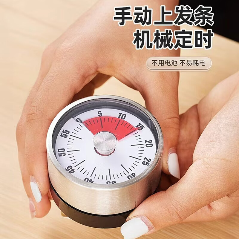 COOKSS timer kitchen timer refrigerator sticker mechanical magnetic time management clock alarm clock alarm reminder