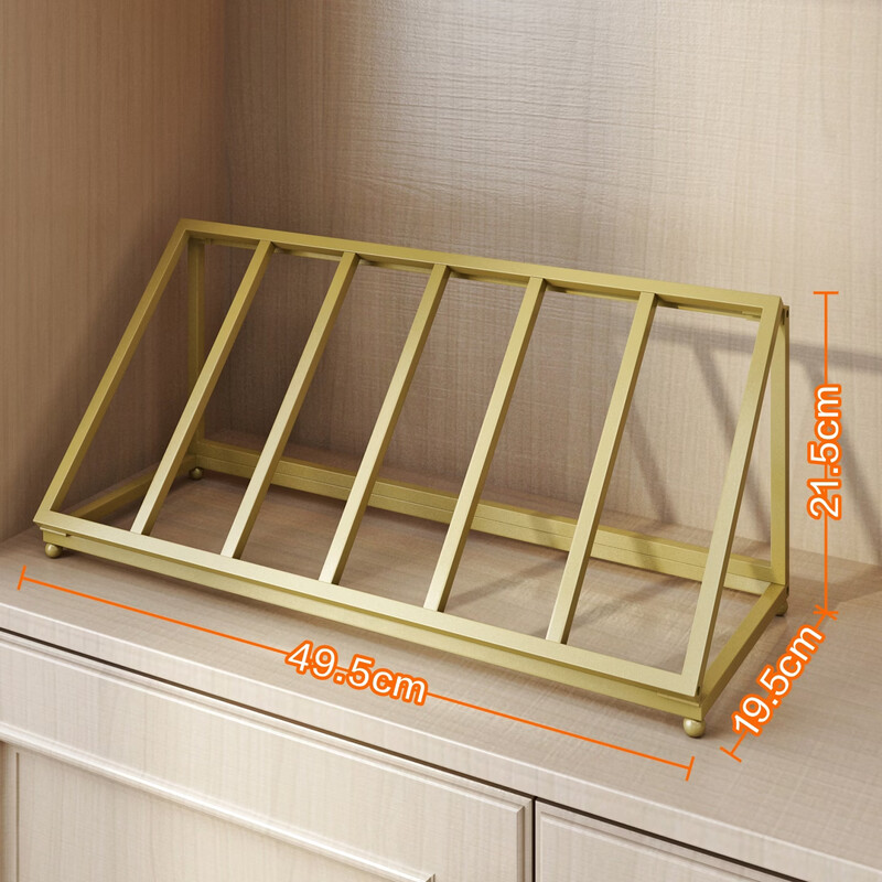 Yixin (yixin) red wine rack obliquely placed light luxury high-end red wine display rack bar wine cabinet ornaments iron wine rack triangle six bottles 495*195*215mm (excluding red wine)