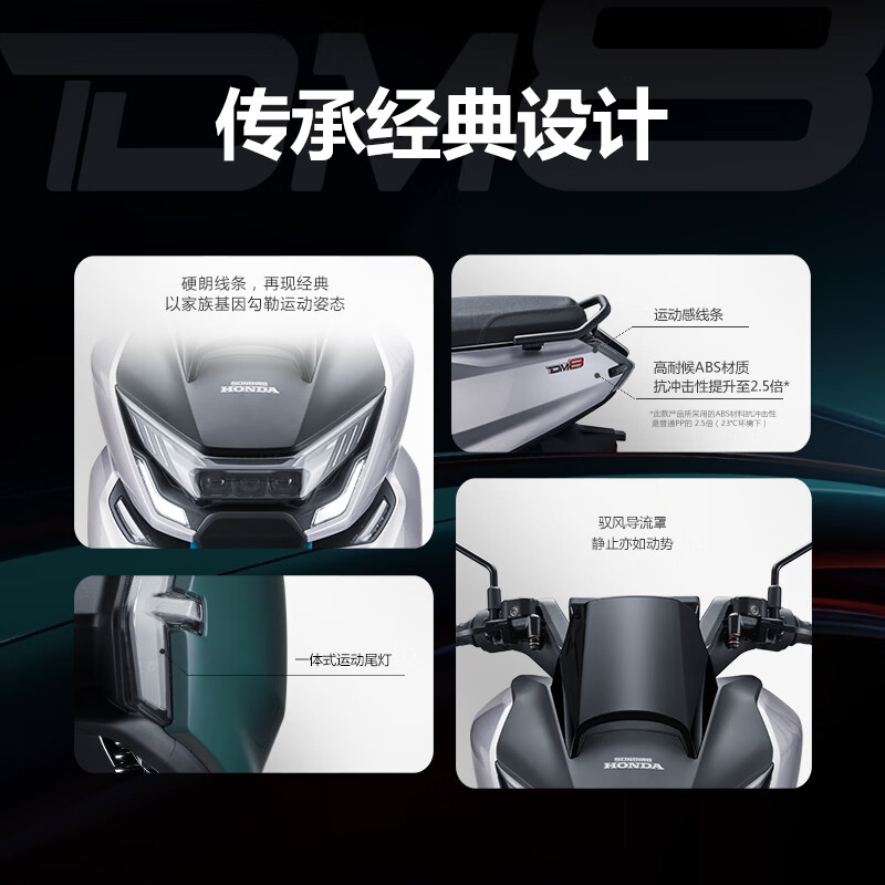 Xindazhou Honda DM8 Electric Long Range Smart Electric Moped for Commuting Store Pickup Silk White-PRO Version