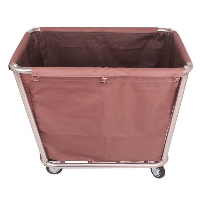 Wuyoujiajia Hotel Room Dry and Wet Classification Stainless Steel Dirty Linen Cart Service Cart Laundry Collection Trolley Recycling Cart Blue Conical Linen Cart (Carpet Wheel)_Disassembly Model