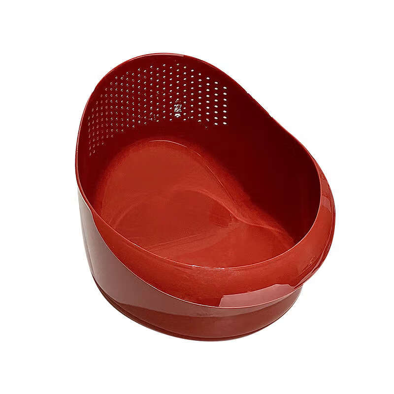 Yusenyi Kitchen Large Rice Basin Washing Vegetables and Fruits Household Water Filter Rice Washing Tool Pink