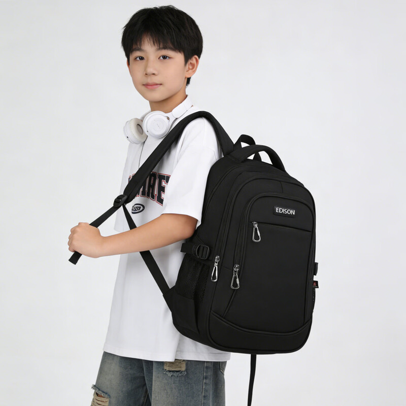 Edison Edison junior high school student schoolbag spine protection, load reduction, water repellent, 6-9th grade middle school student large-capacity backpack L796-9