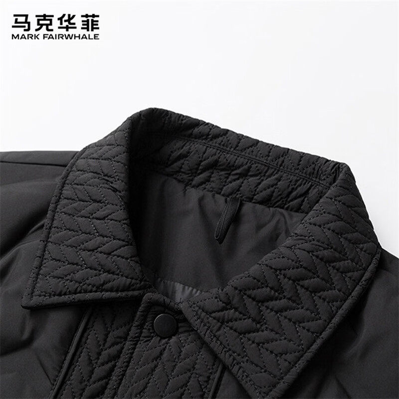 MARK FAIRWHALE 90% Duck Down Jacket Men's Winter Warm Lightweight Jacket Men's Casual Jacket Black XL
