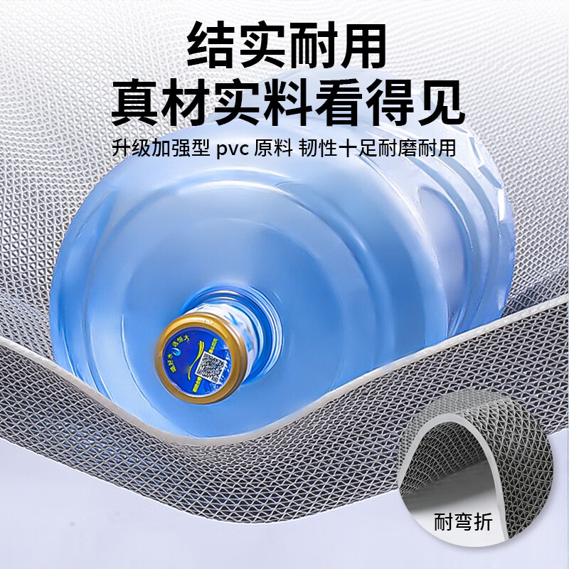 Andatong anti-slip mat PVC hollow floor mat thickened and cuttable carpet outdoor indoor bathroom kitchen drainage anti-slip and oil-proof floor mat gray 1.2m*1m thick 4.5mm