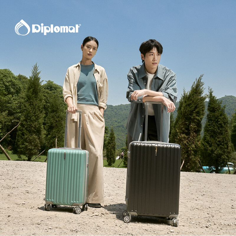 Diplomat diplomat with expansion layer box large capacity suitcase men's and women's suitcase trolley case password box TC-61014