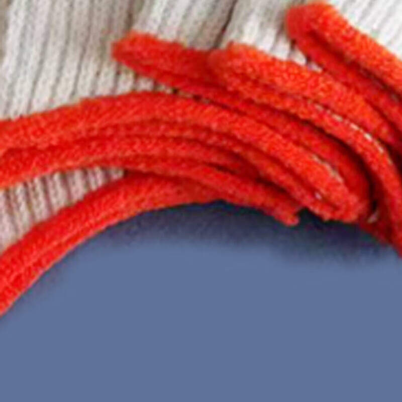 Orange-edged cotton gauze labor protection gloves, lightweight, comfortable and wear-resistant hand protection labor protection gloves, breathable thread gloves, 5 pairs of high-quality cotton threads