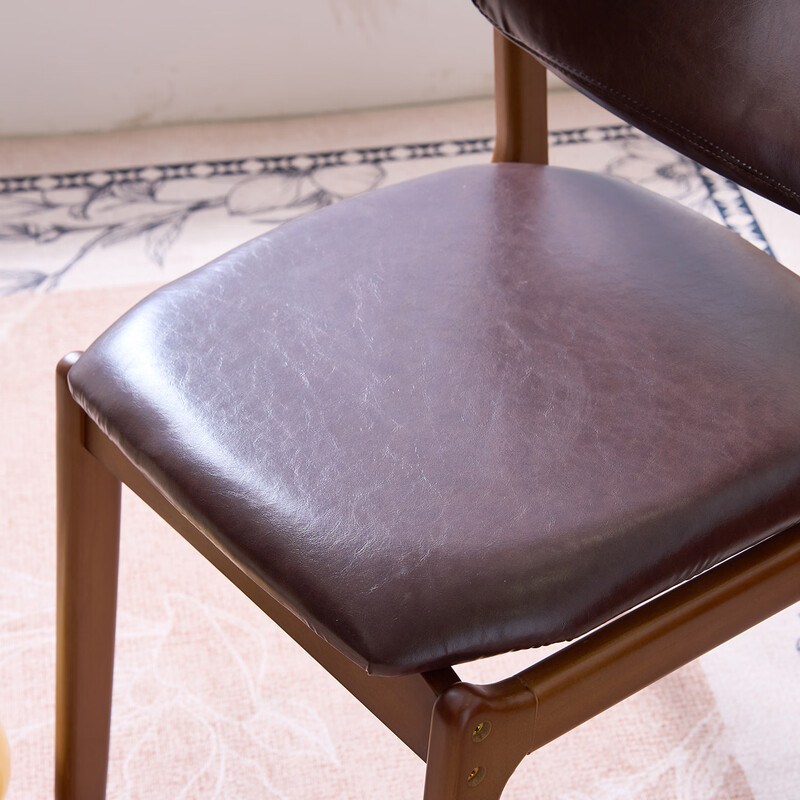 Huazhou solid wood dining chair, desk chair, office chair, home comfortable back chair, study room, antique style simple study chair, antique color