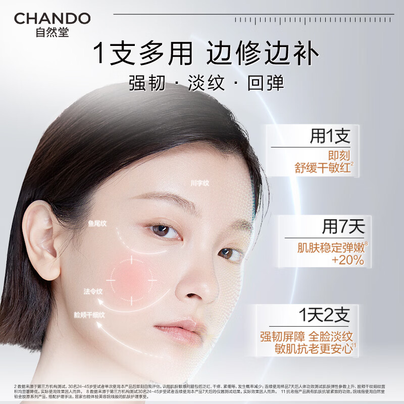 Zhitang Gong Jun's same style Triple Collagen Secondary Polishing Essence 1.2mL 30 tubes New Year's gift for barrier repair