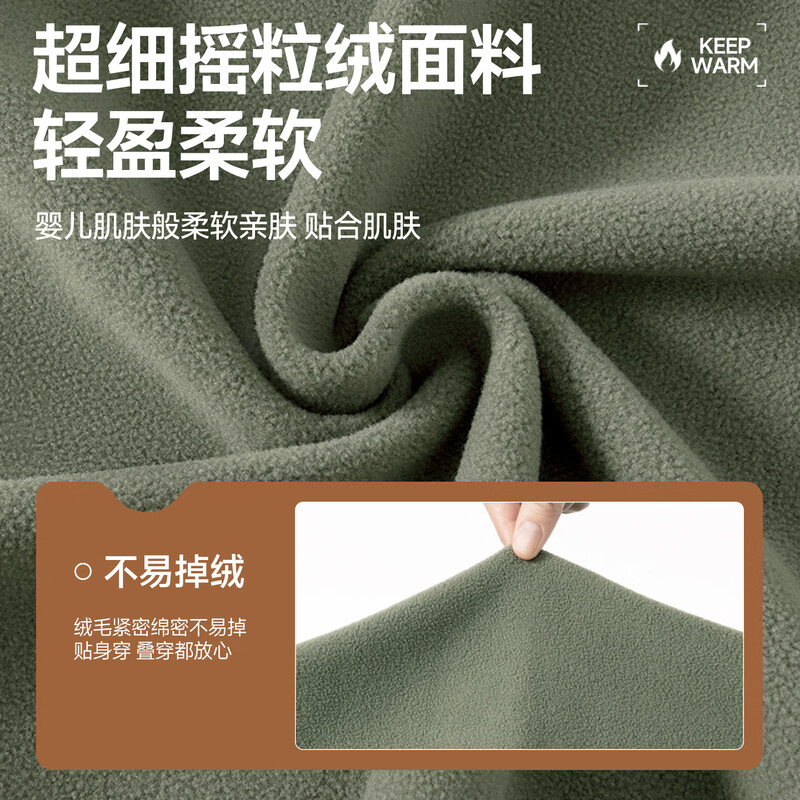 MINISO Stand Collar Jacket Men's Winter Thickened Polar Fleece Fleece Warm Casual Charge Liner Dark Gray M