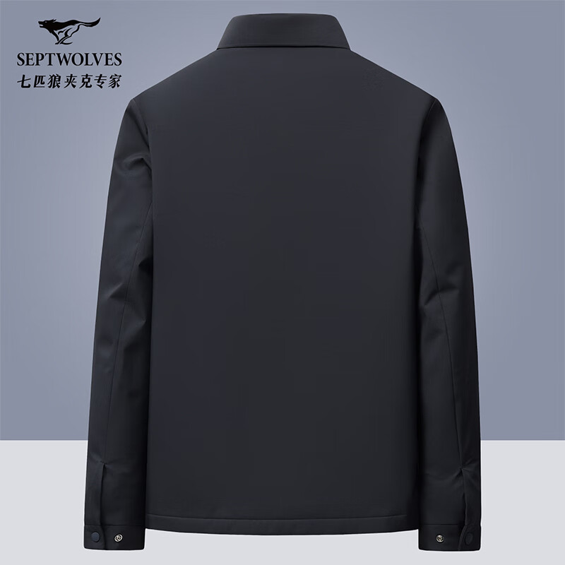 Septwolves cotton coat men's autumn and winter business casual lapel commuter jacket men's three-proof lining anti-static top